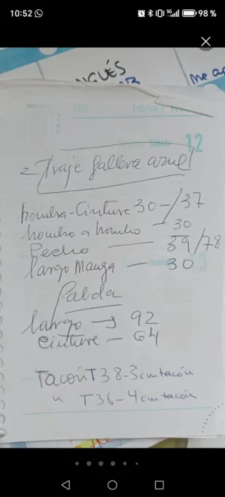 Traje de Fallera mayor infantil azul clarito