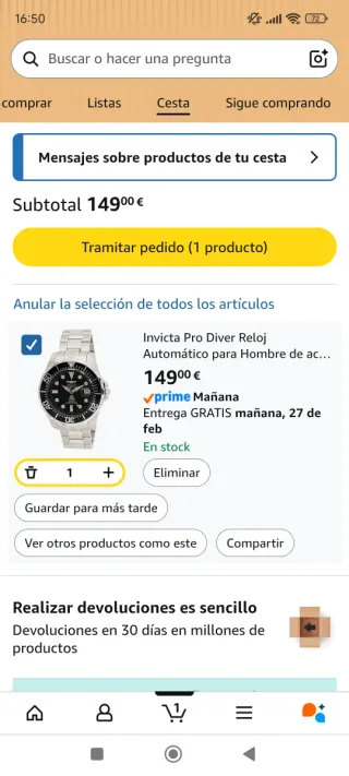Reloj Invicta Grand Diver Hombre