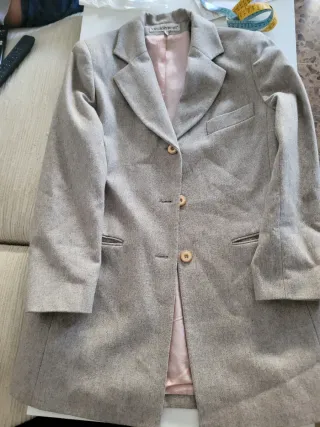 Traje de pantalón mujer beige/gris