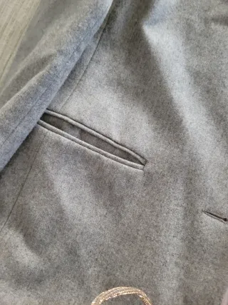 Traje de pantalón mujer beige/gris