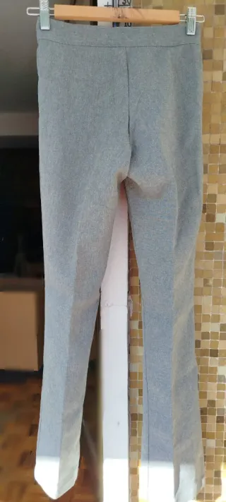 Top + pantalón vestir gris primavera verano #0002