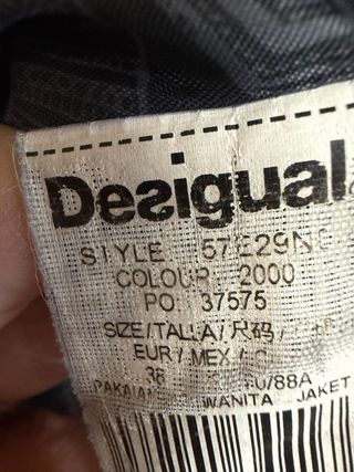Abrigo Desigual Talla 38