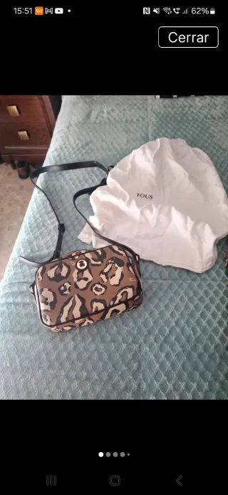 Bolso bandolera Tous estampado leopardo