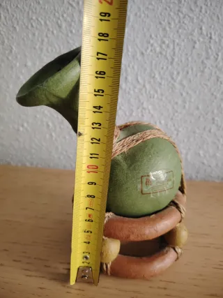 Jarrón Mexicano Verde y Marrón