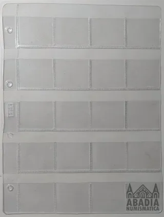 Paquete de 10 Hojas ABAD para cartones de monedas