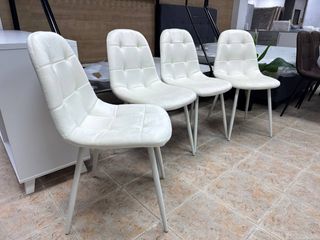 Pack Ahorro Sillas Terciopelo Beige Comedor