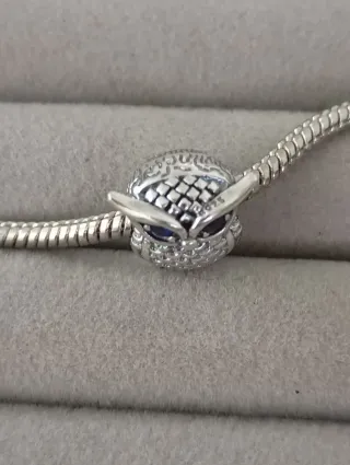Charm búho plata nuevo