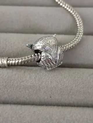 Charm búho plata nuevo