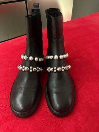 Botines negros piel talla 39 sin estrenar