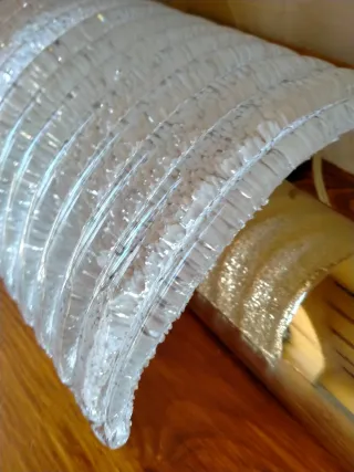 Coppia di applique in vetro spesso vintage