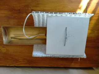 Coppia di applique in vetro spesso vintage