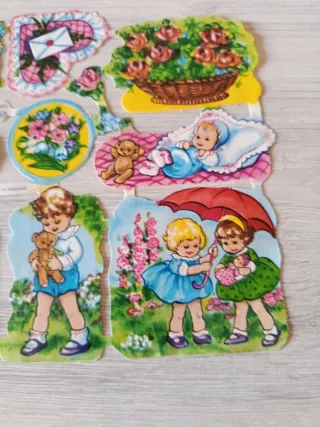 Lámina de cromos troquelados vintage