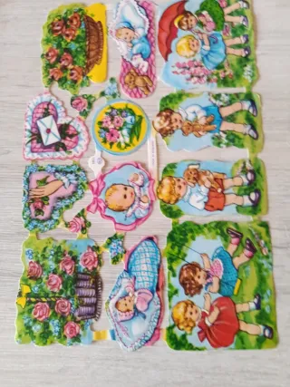 Lámina de cromos troquelados vintage