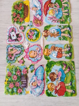 Lámina de cromos troquelados vintage