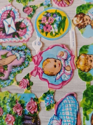 Lámina de cromos troquelados vintage