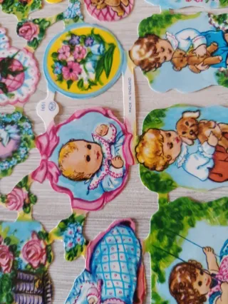 Lámina de cromos troquelados vintage