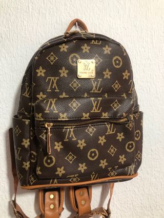 Bolso de mujer marrón y dorado