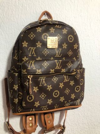 Bolso de mujer marrón y dorado