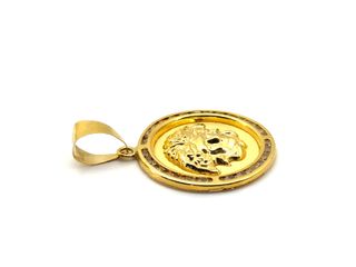 colgante oro 18k con piedra con circonita