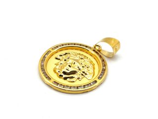 colgante oro 18k con piedra con circonita