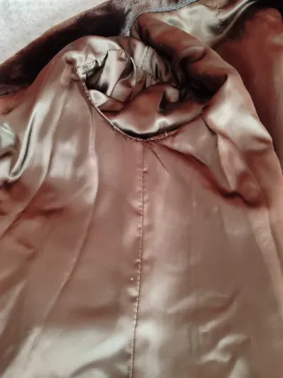 Chaquetón piel mutón marrón mujer