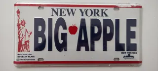 Matrícula souvenir Nueva York Big Apple