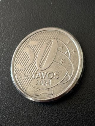 Moedas Brasil 25 e 50 Centavos