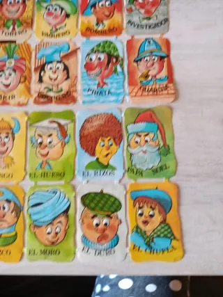 Laminas cromos troquelados varios personajes