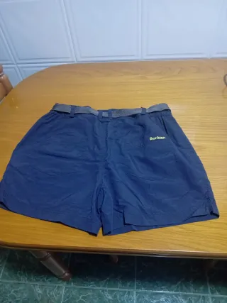 Pantalones cortos montaña mujer gris + cinturón