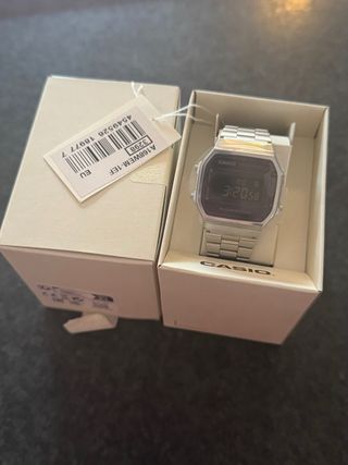 Orologio Casio A168WEM-1EF Argento Nero