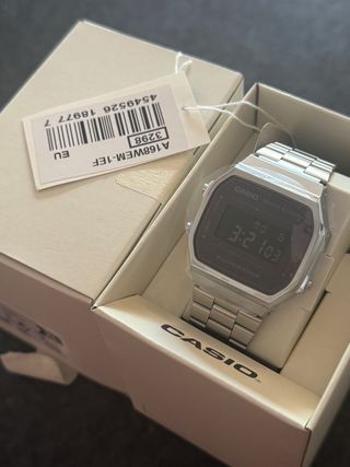 Orologio Casio A168WEM-1EF Argento Nero