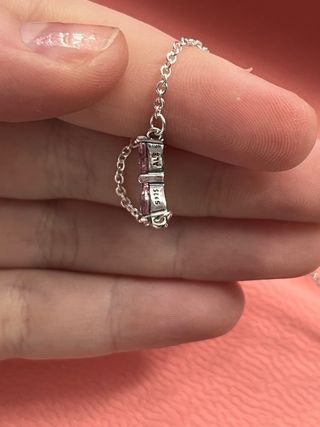 Conjunto Pandora Lazo Rosa y Plata