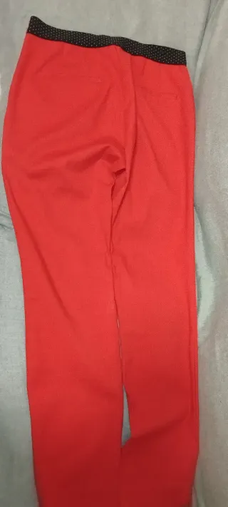 Pantalón Mujer Vestir Recto Rojo