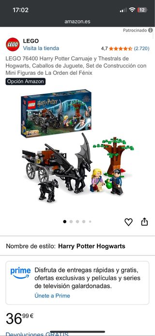 Lego Harry Potter 76400 Carruaje