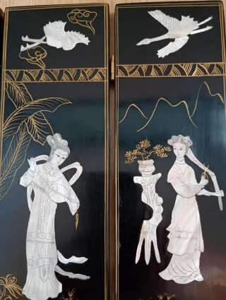 Biombo Chino antiguo pequeño.