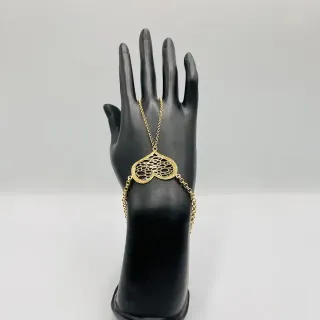 Pulsera Manita Corazón Perforado 18K