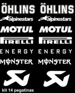 Kit 14 Pegatinas Öhlins Motul Pirelli
