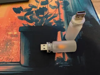 Lámpara USB Efecto Llama Naranja
