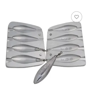 Molde plomos tipo bala pesca