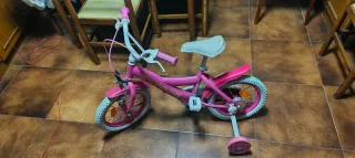 Bicicleta niña 14 rosa con ruedines 14 pulgadas