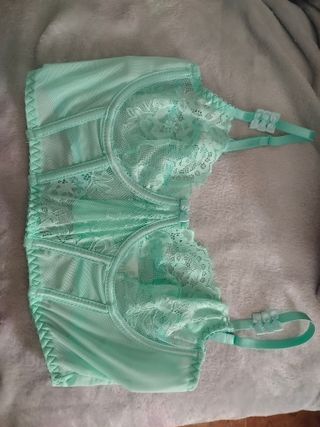 Sujetador sexy verde encaje