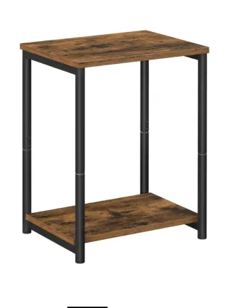Mesa Auxiliar VASAGLE Madera y Metal