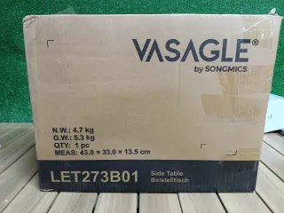 Mesa Auxiliar VASAGLE Madera y Metal