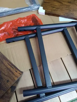 Mesa Auxiliar VASAGLE Madera y Metal