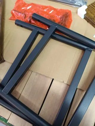 Mesa Auxiliar VASAGLE Madera y Metal