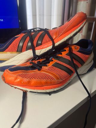 Zapatillas Adidas Running Naranja y Azul