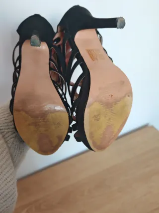 Sandalias de tacón negras talla 36