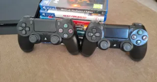 PS4 Slim + 2 Mandos + 8 Juegos TOP