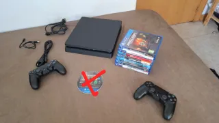 PS4 Slim + 2 Mandos + 7 Juegos TOP