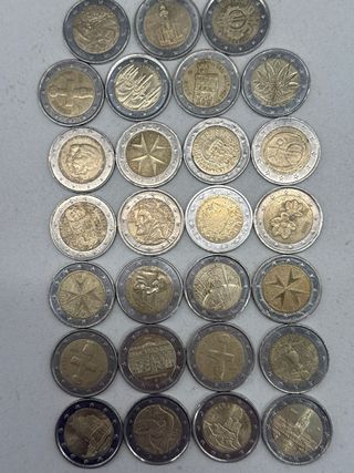 Lote 27 Monedas 2 Euros Colección